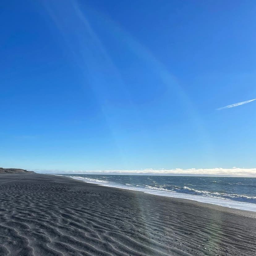 Black sand beach and Atlantic surf on Iceland's South Coast
